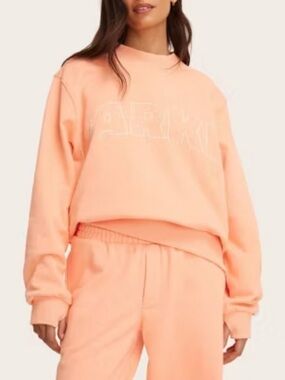 PARKE Orange Mockneck Pullover Sweatshirt